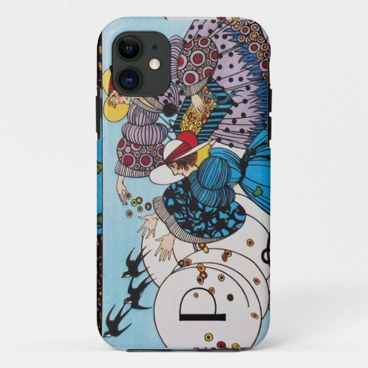 FRÜHLINGSVÖGEL / MODE-KOSTÜM DESIGNER MONOGRAMM Case-Mate iPhone HÜLLE (Rückseite)