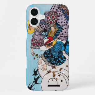FRÜHLINGSVÖGEL / MODE-KOSTÜM DESIGNER MONOGRAMM iPhone 16 PLUS HÜLLE