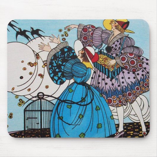 FRÜHLINGSVÖGEL / MODEKOSTÜMDESIGNER MOUSEPAD (Vorne)