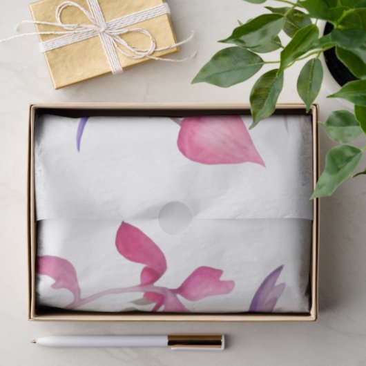 Frühlingsvögel und farbenfrohe Blume Seidenpapier (Geschenk)