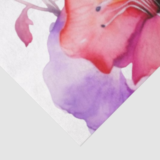 Frühlingsvögel und farbenfrohe Blume Seidenpapier (Ausschnitt)