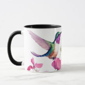 Frühlingsvögel und farbenfrohe Blume Tasse (Links)