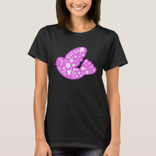 Frühlingsvogel-Volksdove Taube Friedenssymbol Hipp T-Shirt