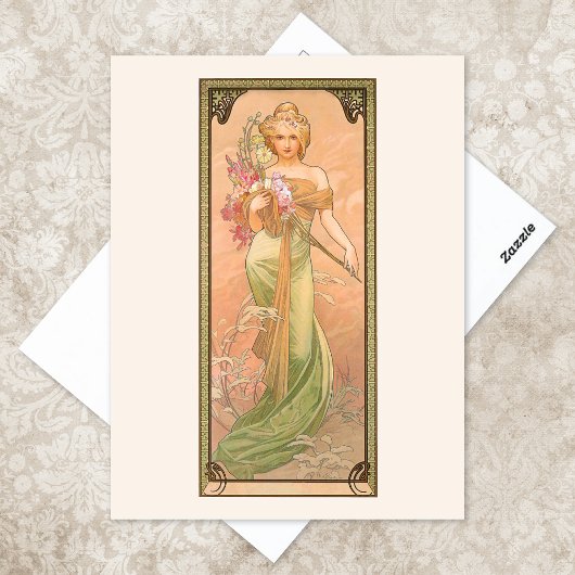 Frühlingsvorführung Alphonse Mucha Postkarte