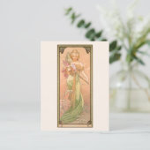 Frühlingsvorführung Alphonse Mucha Postkarte (Stehend Vorderseite)