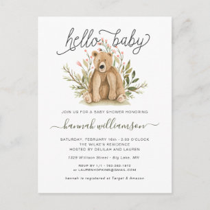 Frühlingswald   Babyparty-Einladung Einladungspostkarte