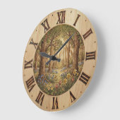 Frühlingswald - Wanduhr (Winkel)