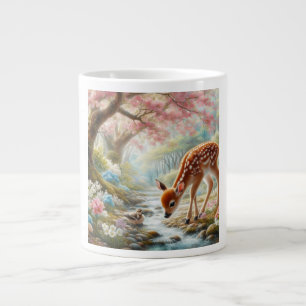 Frühlingswälder mit Ente und Fawn/Reh Jumbo-Tasse