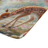 Frühlingswälder mit Ente und Fawn/Reh Schneidebrett (Ecke)