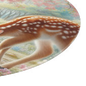 Frühlingswälder mit Ente und Fawn/Reh Schneidebrett (Ecke)
