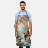 Frühlingswälder mit Ente und Fawn/Reh Schürze (Getragen)