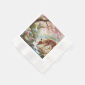 Frühlingswälder mit Ente und Fawn/Reh Serviette (Ecke)