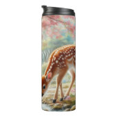 Frühlingswälder mit Ente und Fawn/Reh Thermosbecher (Nach rechts gedreht)