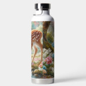 Frühlingswälder mit Ente und Fawn/Reh Trinkflasche (Rechts)