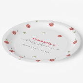 Frühlingswasser Kirsche Sweet Baby Dusche Pappteller (Schrägansicht)