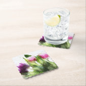 Frühlingswasser violette Blumen Papierfresser Unte Untersetzer (Vor Ort)