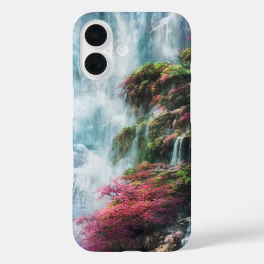 Frühlingswasserfall Grüne Rosa Flora Case-Mate iPhone Hülle (Rückseite)