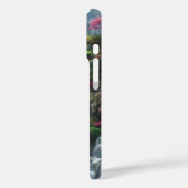 Frühlingswasserfall Grüne Rosa Flora Case-Mate iPhone Hülle (Rückseite / Links)