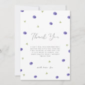 Frühlingswasserfarbe Blueberry Farm Babydusche Dankeskarte (Vorderseite)