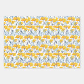 Frühlingswasserfarbe Blume Geschenkpapier Set (Vorderseite 3)