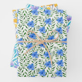 Frühlingswasserfarbe Blume Geschenkpapier Set (Beispiel)