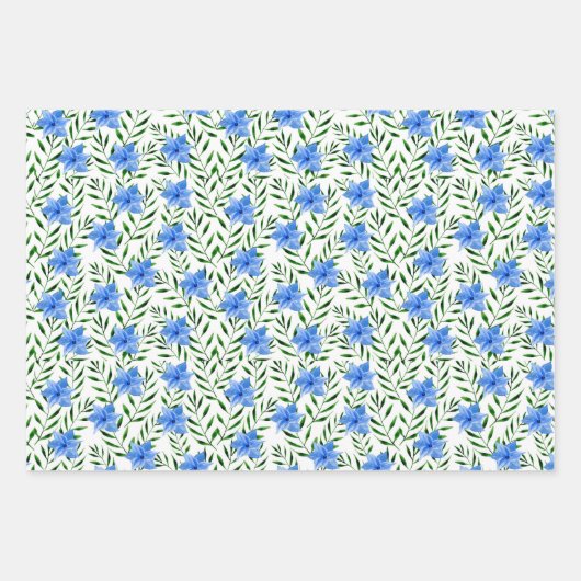 Frühlingswasserfarbe Blume Geschenkpapier Set (Vorderseite)