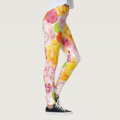Frühlingswasserfarbe Blume Leggings (Rechts)
