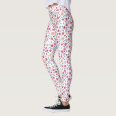 Frühlingswasserfarbe Blume Leggings (Links)