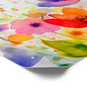 Frühlingswasserfarbe Blume, Natur Lover Poster (Ecke)