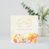 Frühlingswasserfarbe Blumendusche Einladung (Stehend Vorderseite)