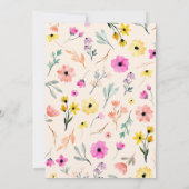 Frühlingswasserfarbe Blumendusche Einladung (Rückseite)