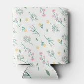 Frühlingswasserfarbe Botanisches Blühen Nahtlos Dosenkühler (Rückseite)