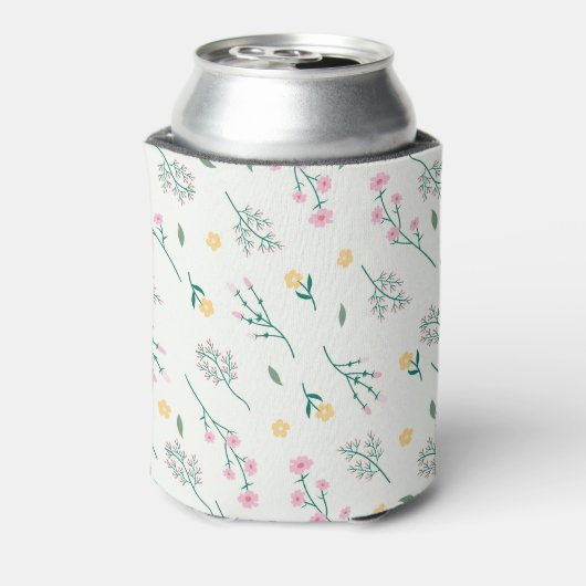 Frühlingswasserfarbe Botanisches Blühen Nahtlos Dosenkühler (Kanne Rückseite)