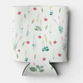 Frühlingswasserfarbe Botanisches Blühen Nahtlos Dosenkühler (Vorderseite)