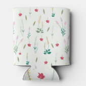 Frühlingswasserfarbe Botanisches Blühen Nahtlos Dosenkühler (Rückseite)