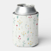 Frühlingswasserfarbe Botanisches Blühen Nahtlos Dosenkühler (Kanne Vorderseite)