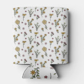 Frühlingswasserfarbe Botanisches Blühen Nahtlos Dosenkühler (Rückseite)