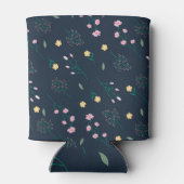 Frühlingswasserfarbe Botanisches Blühen Nahtlos Dosenkühler (Rückseite)