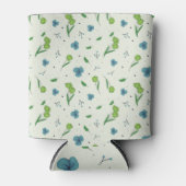 Frühlingswasserfarbe Botanisches Blühen Nahtlos Dosenkühler (Vorderseite)