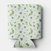 Frühlingswasserfarbe Botanisches Blühen Nahtlos Dosenkühler (Rückseite)
