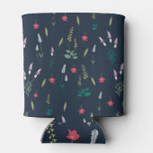 Frühlingswasserfarbe Botanisches Blühen Nahtlos Dosenkühler (Rückseite)