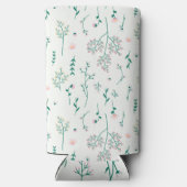 Frühlingswasserfarbe Botanisches Blühen Nahtlos Selters Dosenkühler (Rückseite)