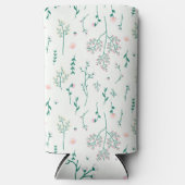 Frühlingswasserfarbe Botanisches Blühen Nahtlos Selters Dosenkühler (Vorderseite)