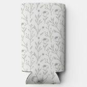 Frühlingswasserfarbe Botanisches Blühen Nahtlos Selters Dosenkühler (Rückseite)