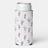 Frühlingswasserfarbe Botanisches Blühen Nahtlos Selters Dosenkühler (Seltzer Rückseite)