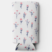 Frühlingswasserfarbe Botanisches Blühen Nahtlos Selters Dosenkühler (Vorderseite)