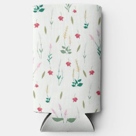 Frühlingswasserfarbe Botanisches Blühen Nahtlos Selters Dosenkühler