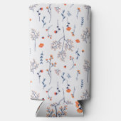 Frühlingswasserfarbe Botanisches Blühen Nahtlos Selters Dosenkühler (Rückseite)