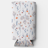 Frühlingswasserfarbe Botanisches Blühen Nahtlos Selters Dosenkühler (Vorderseite)