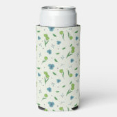 Frühlingswasserfarbe Botanisches Blühen Nahtlos Selters Dosenkühler (Seltzer Rückseite)